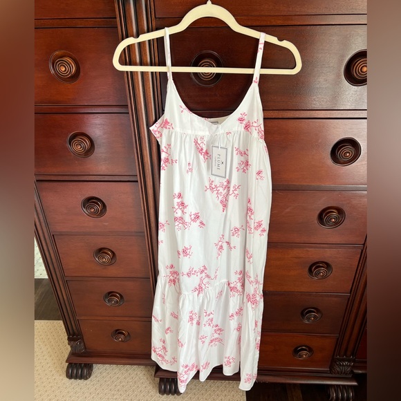 Floral Pink and White Dress - Picture 1 of 2